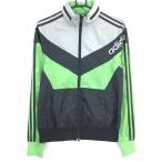  Adidas жакет блузон чёрный × зеленый × светло-серый обратная сторона сетка капот место хранения женский S Golf одежда adidas