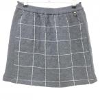  Munsingwear одежда с хлопком вязаный юбка серый × белый .. рисунок стеганое полотно женский L Golf одежда Munsingwear