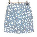 ルコックスカートライトブルー×白レ...