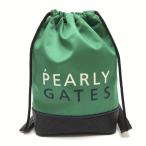  Pearly Gates сумка для обуви зеленый × чёрный Logo принт мешочек L Golf PEARLY GATES