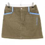  Adidas вельвет юбка Brown × голубой стрейч женский L/G Golf одежда adidas