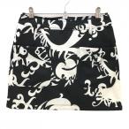  Callaway юбка чёрный × белый общий рисунок задний половина Zip обратная сторона мельчайший ворсистый женский M Golf одежда Callaway