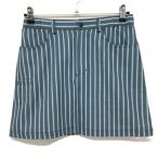  кривошип юбка чёрный × голубой полоса чай оборудован возможно женский M Golf одежда CLUNK