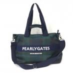 [ прекрасный товар ] Pearly Gates 2WAY запирающийся шкафчик сумка темно-синий × зеленый проверка сумка "Boston bag" Golf 2022 год модели PEARLY GATES