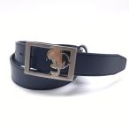 [ прекрасный товар ] kiss mark верх тип ремень темно-синий серебряный пряжка мужской Golf одежда kissmark