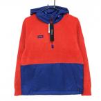 【新品】パーリーゲイツ パーカー レッド×ブルー 異素材切替 ブルゾン ハーフジップ メンズ 5(L) ゴルフウェア PEARLY GATES/SALE価格