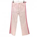  Heal Creek брюки красный × белый тканый ткань боковой линия женский 40(M) Golf одежда Heal Creek( очень красивый товар )