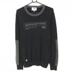  тормозные колодки ba колено свитер чёрный × серый рукав Logo тонкий мужской 5(L) Golf одежда MASTER BUNNY EDITION