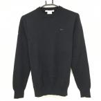 【美品】ナイキ セーター 黒 ニット ウール100% 胸ロゴ刺しゅう レディース M ゴルフウェア NIKE／SALE価格