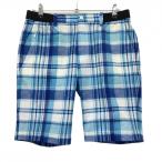 [ очень красивый товар ] Beams Golf шорты голубой × белый проверка сетка style мужской 48 Golf одежда 2022 год модели BEAMS GOLF