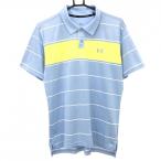 Under Armor рубашка-поло с коротким рукавом голубой × желтый окантовка ..... мужской SM Golf одежда UNDER ARMOUR|SALE цена 