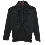  голубой авария рубашка-поло с длинным рукавом чёрный гребень шлема оборка женский Golf одежда BLUE CRUSH( очень красивый товар )