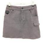 [ прекрасный товар ] Delsol юбка серый Logo ....5 карман обратная сторона ворсистый стрейч женский M Golf одежда DELSOL