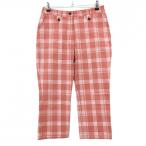  Le Coq половина край длина брюки оттенок красного × белый проверка женский 11 Golf одежда le coq sportif