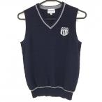 [ прекрасный товар ] Jack ba колено вязаный лучший темно-синий × белый V шея окантовка Logo нашивка женский 1(M) Golf одежда Jack Bunny