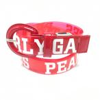  Pearly Gates прозрачный ремень красный × белый Logo женский Golf одежда PEARLY GATES