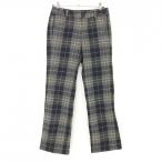 [ прекрасный товар ] Munsingwear одежда брюки темно-синий × серый проверка шерсть . подкладка имеется женский 11 Golf одежда Munsingwear