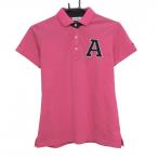  Adidas рубашка-поло с коротким рукавом розовый × темно-синий Logo .... женский M/M Golf одежда adidas|SALE цена 