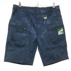 ショッピングスカル マークアンドロナ ハーフパンツ ネイビー カモフラ柄織生地 迷彩 スカル メンズ 48(L) ゴルフウェア 2023年モデル MARK＆LONA（新品）／SALE価格