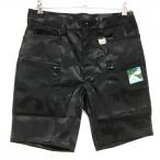 ショッピングスカル マークアンドロナ ハーフパンツ 黒 カモフラ柄織生地 迷彩 スカル メンズ 44(S) ゴルフウェア 2023年モデル MARK＆LONA（新品）／SALE価格