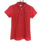  черный and белый рубашка-поло с коротким рукавом красный рукав окантовка украшен блестками половина Zip женский 1(M) Golf одежда Black&White|10%OFF цена 