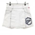  filler Golf юбка белый × чёрный стежок тканый ткань стрейч внутри сторона брюки женский M Golf одежда FILA GOLF