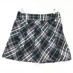 23 район спорт юбка в складку чёрный × белый проверка стрейч женский M Golf одежда 23 район |SALE цена 