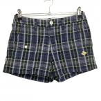  Pearly Gates шорты темно-синий × желтый проверка женский 0(S) Golf одежда PEARLY GATES|SALE цена 