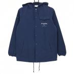 【美品】ホールアース×フィドラ フード付ジャケット ネイビー ナイロン混 レディース S ゴルフウェア FIDRA