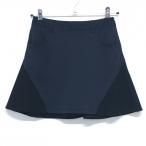 [ прекрасный товар ] Jun and Rope юбка темно-синий × чёрный кромка вмятина выпуклость ткань внутри сторона внутренний брюки женский XS Golf одежда JUN&ROPE