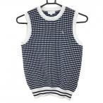 [ очень красивый товар ] Callaway вязаный лучший темно-синий × белый точка рисунок полиэстер 100% женский M Golf одежда Callaway