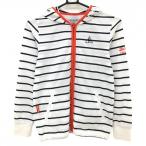 [ прекрасный товар ] Le Coq Zip Parker белый × чёрный окантовка Logo .... тонкий женский S Golf одежда le coq sportif