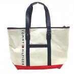 [ очень красивый товар ] Tommy Hilfiger большой большая сумка белый × темно-синий внутри вне карман Golf Tommy Hilfiger Golf