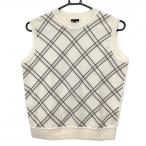 [ прекрасный товар ] Adidas вязаный лучший белый × серый × свет розовый передняя сторона проверка шерсть . женский OT/XG Golf одежда adidas