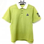  Le Coq рубашка-поло с коротким рукавом светло-зеленый × бежевый тканый ткань мужской M Golf одежда le coq sportif|SALE цена 