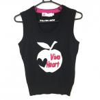  viva Heart вязаный лучший чёрный × белый яблоко женский 40(M) Golf одежда VIVA HEART