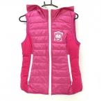  viva Heart с капюшоном . жилет розовый × белый женский 40(M) Golf одежда VIVA HEART