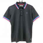 [ очень красивый товар ] viva Heart рубашка-поло с коротким рукавом чёрный × розовый воротник * манжеты линия мужской 50(L) Golf одежда VIVA HEART|SALE цена 