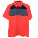  Under Armor рубашка-поло с коротким рукавом orange × темно-синий bai цвет часть сетка style мужской MD/M/M Golf одежда UNDER ARMOUR|SALE цена 