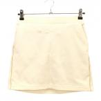  viva Heart стрейч юбка слоновая кость Logo общий рисунок задний Logo талия часть резина женский 40(M) Golf одежда VIVA HEART( очень красивый товар )|SALE цена 