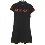  Pearly Gates короткий рукав Polo One-piece чёрный тканый ткань женский 0(S) Golf одежда 2022 год модели PEARLY GATES|SALE цена 