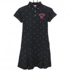  Adidas короткий рукав Polo One-piece темно-синий × белый общий рисунок Logo .... женский S/P Golf одежда adidas