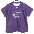 [ прекрасный товар ] Marie Claire sport короткий рукав s need лиловый Logo белый кромка draw код блузон женский L Golf одежда marie claire