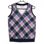 [ прекрасный товар ] Adidas лучший темно-синий × многоцветный V шея проверка женский M/M Golf одежда adidas