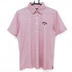 [ очень красивый товар ] Callaway рубашка-поло с коротким рукавом белый × красный квадратное точка стрейч мужской M Golf одежда Callaway|SALE цена 