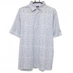 [ прекрасный товар ] foot Joy рубашка-поло с коротким рукавом белый × голубой .. проверка AVIARA мужской S Golf одежда FootJoy|SALE цена 