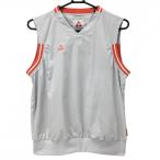 [ очень красивый товар ] Le Coq внешний лучший светло-серый × salmon розовый V шея Logo .... женский M Golf одежда le coq sportif