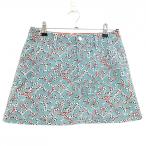  Jack ba колено юбка голубой × белый leaf рисунок внутри сторона внутренний брюки женский 1(M) Golf одежда Jack Bunny|SALE цена 