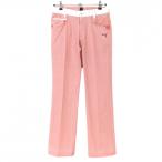  Puma брюки розовый orange × белый маленький полоса стрейч USPDRY женский 72 Golf одежда PUMA