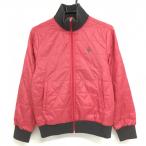  Le Coq с хлопком жакет розовый × серый стеганое полотно женский M Golf одежда le coq sportif